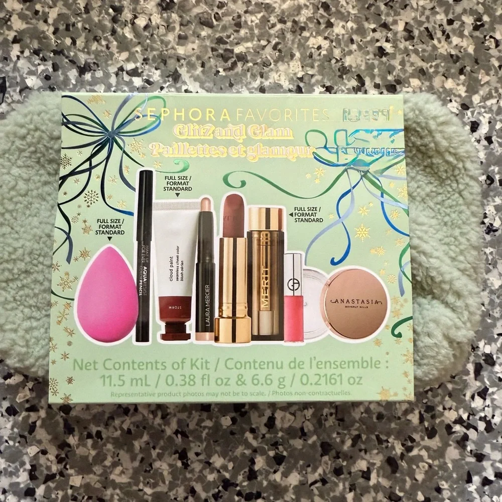 Sephora Favorites Glitz Glam Set Anastasia Beauty blender Glossier Make Up Merit - Picture 2 of 2